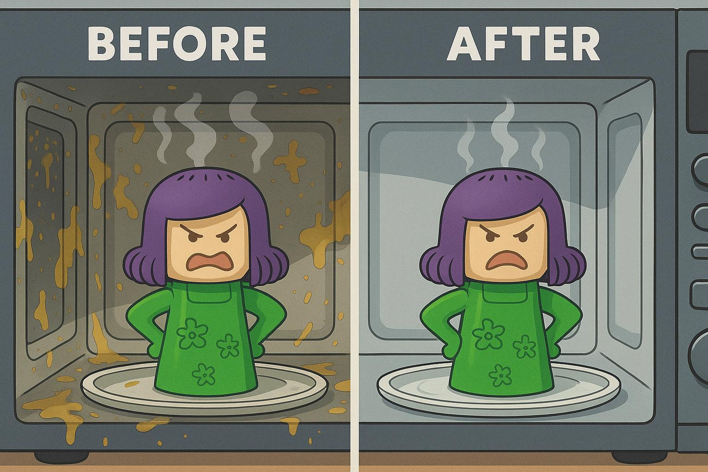 Angry Mama – The Steam-Powered Microwave Cleaner That Means Business
