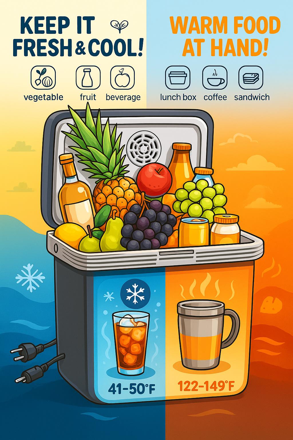 Hot or Cold, Wherever You Go – 12V Mini Fridge for Car, Home & Office ❄️🔥