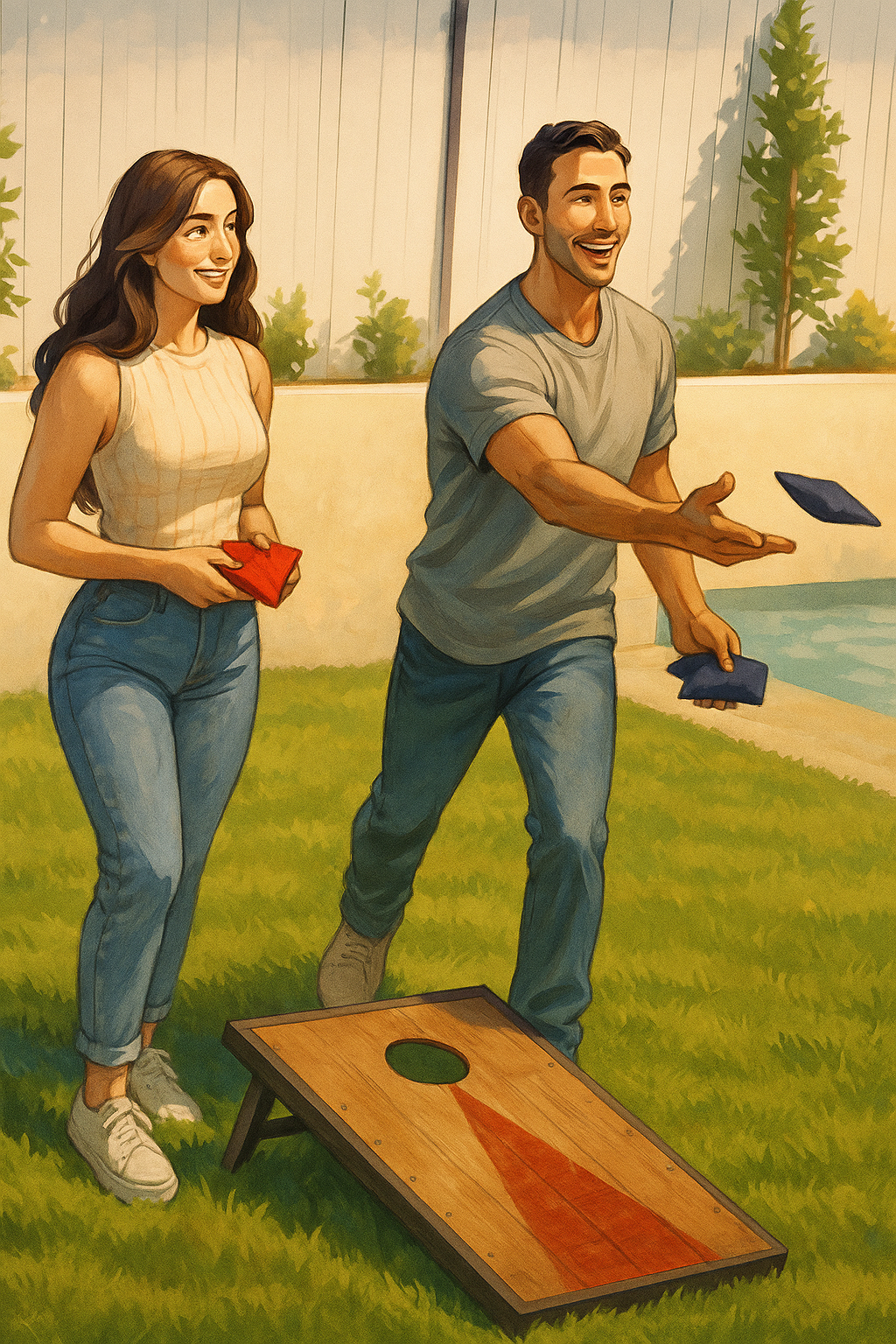 🎯 GoSports Rustic Cornhole Set – Toss with Tailgate Style