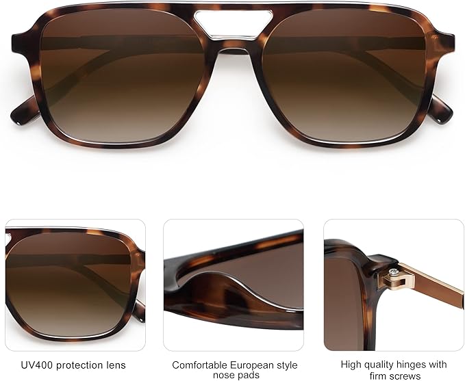 SOJOS Retro Aviator Sunglasses