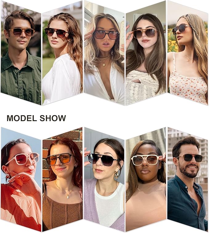 SOJOS Retro Aviator Sunglasses