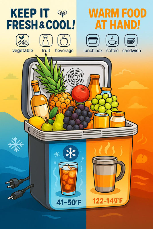 Hot or Cold, Wherever You Go – 12V Mini Fridge for Car, Home & Office ❄️🔥