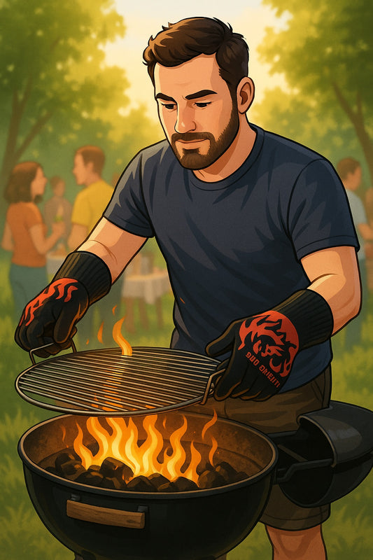 🔥 BBQ Dragon Heat Resistant Gloves – Fear No Flame