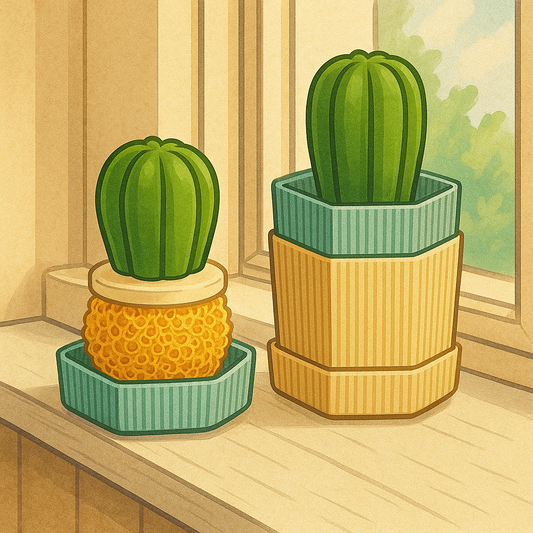 Sirensky Cactus Mini Dish Brush – The Cutest Way to Scrub Your Kitchen Clean 🌵