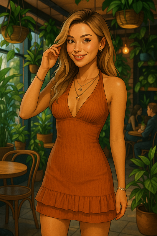 🔥 SOLY HUX Summer Halter Mini Dress