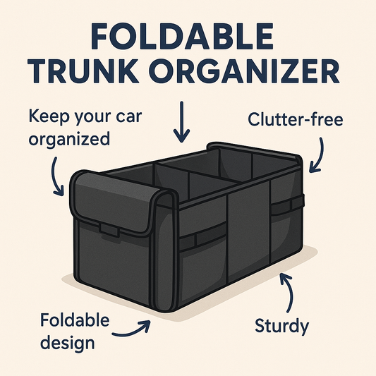 HOTOR Trunk Organizer – Foldable Car Storage for SUV & Sedan